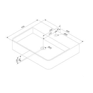 Раковина накладная  Am.Pm Func M8FWCC10601WG 60 см белый
